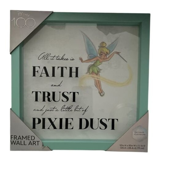 Disney Tinker Bell Framed Wall Art - Picture 1 of 3